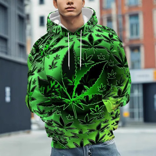Spring new men's spring and autumn new casual all-matching trend fashionable print basic public hooded hooded hoodie