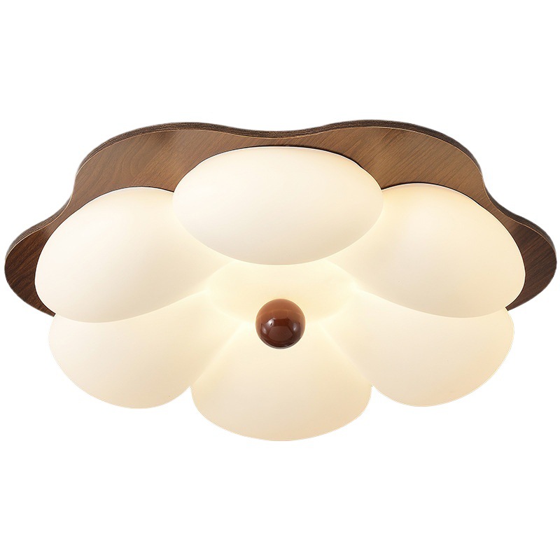 Lámpara de sala de estar de estilo antiguo, dormitorio italiano minimalista moderno, estilo crema, lámpara de techo de habitación cálida, lámpara de protección ocular de espectro completo