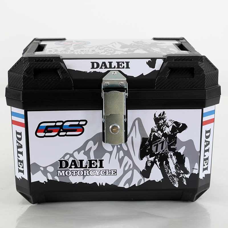 Electric Vehicle Storage Box, Motorcycle Tail Box, Large Capacity, Thickened and Durable, Large Size 47L, Storage for Electric Scooter Trunk