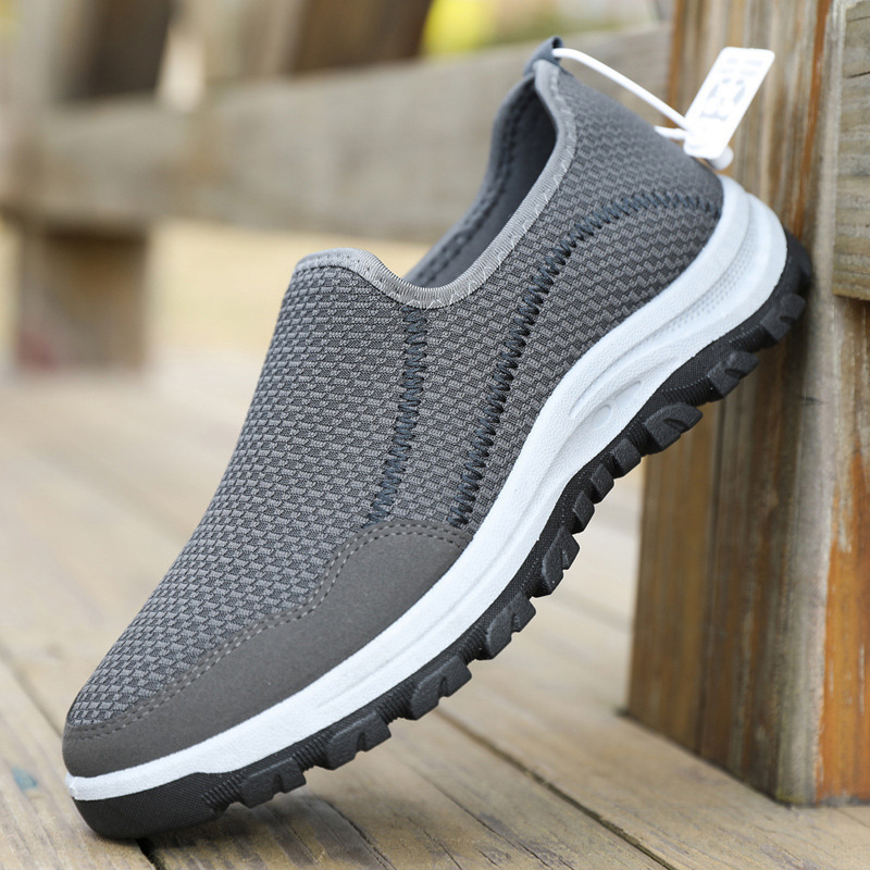 Spring new men's shoes breathable fabric slip-on casual shoes outdoor mountaineering sneakers dad shoes foreign trade wholesale