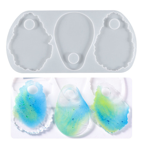 Poppy DIY Crystal Glue Palette Mold Irregular Makeup Hand Tray Art Palette Silicone Mold