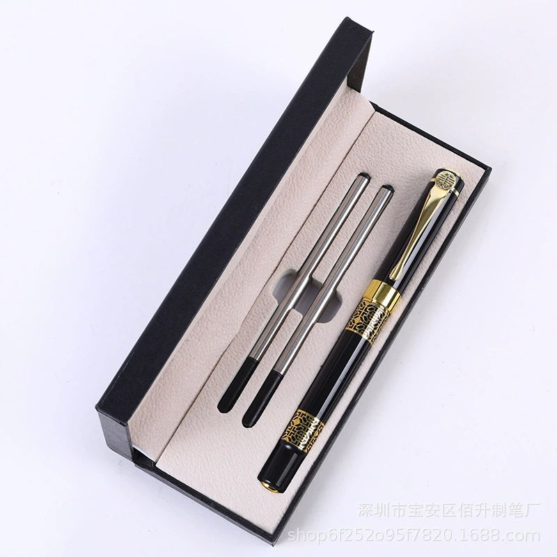 Ретро метал pen rollerball, древесный узор, винтажные наборы подарков и коробки, легкий 0,102 кг