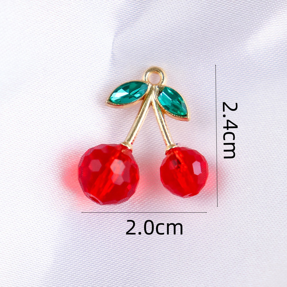 Colgante de frutas de aleación con gota de aceite, DIY pulseras y pendientes