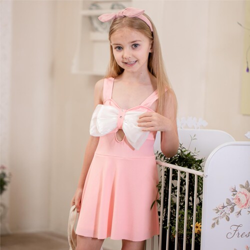 Children's Fresh Style One-piece Swimsuit for Girls and Toddlers, Baby Sun Protection Quick-drying Swimsuit for Girls