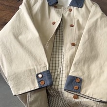 韩版中长款风衣女 2025 秋新款 薄款流行 小个子适配外套群木氨纶