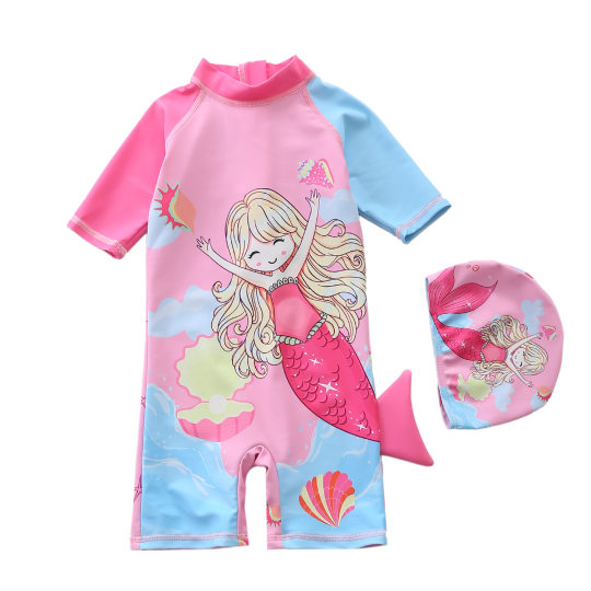 儿童泳衣女童宝宝连体冲浪服婴幼儿游泳馆女孩泳装大中小童游泳衣
