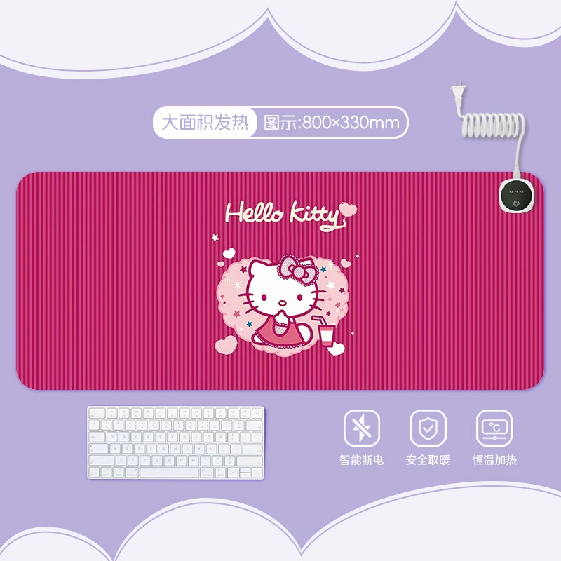 Hello kitty, table mat writing, table teaching laptop, mouse