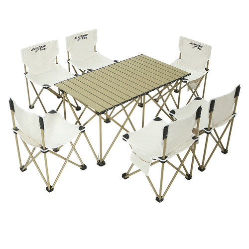 Factory Outdoor Camping Table and Chair Set, Alloy Folding Table, Portable Car Camping Egg Carton Table