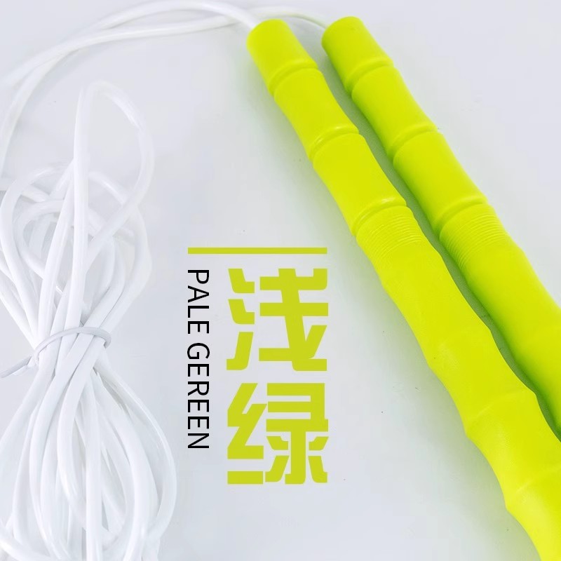 흰색 플라스틱 줄넘기 2.9m(연두색 손잡이)