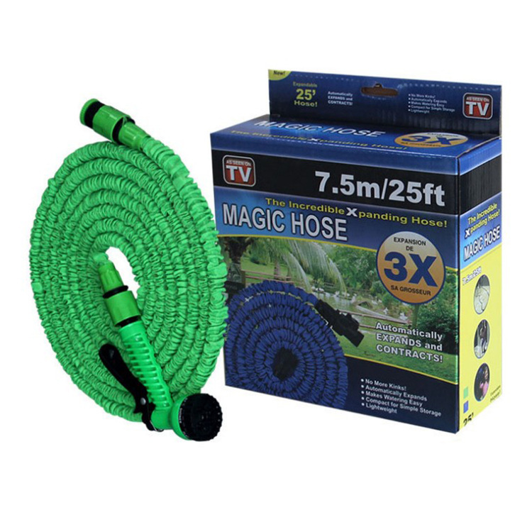 Los fabricantes suministran pistolas de agua de lavado de autos de alta presión para enjuagar tuberías de agua telescópicas, riego de flores, manguera telescópica mágica, telescópica mágica 3 veces