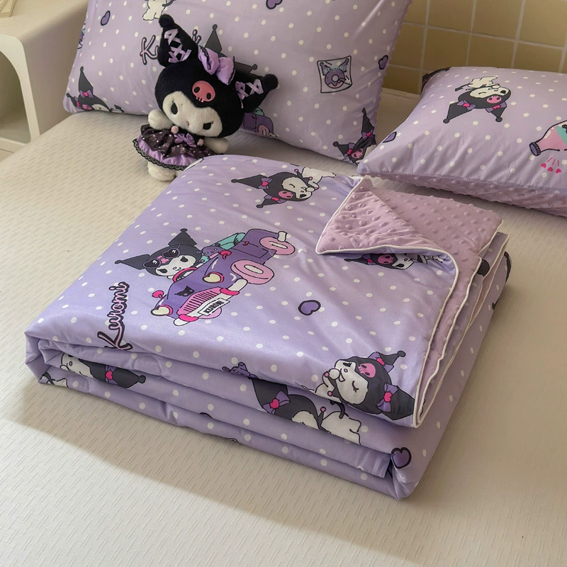 Новый класс Sanrio прохладный шелкография, летняя Liangliang, мультфильм кондиционера, одиночное двойное тонкое стеганое одеяло в студенческом общежитии