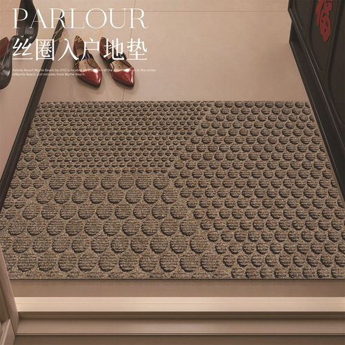TEMU Nordic Silk Circle Entrance Mat, Scrub Mud Rub Foot Mat, Doorway Anti-Slip Pad, Durable, Can Be Cut, Wholesale Available