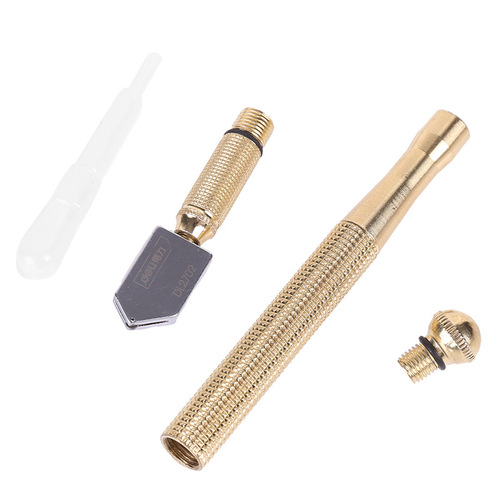 Deli glass knife diamond cutting thick glass tile scratching knife round household special glass cutter cutting glass