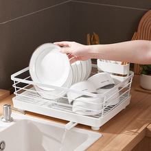 厨房沥水碗盘收纳架碗柜放碗箱碗碟家用小型碗筷收纳盒水槽置物架