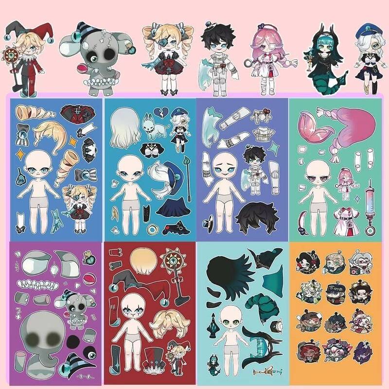 Escape from Horror Night Dress-Up Stickers Matching Boy's Journal Girl's DIY Stress Relief Toy Cartoon Set Journal Escape from Horror Night Dress-Up Stickers Matching Boy's Journal Girl's DIY Stress Relief Toy Cartoon Set Journal