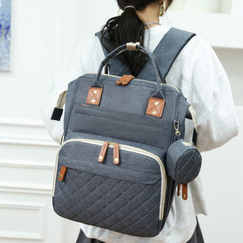 Cross-border multi-compartment backpack mummy bag multi-functional lightweight mother and baby bag travel bottle diaper mummy bag