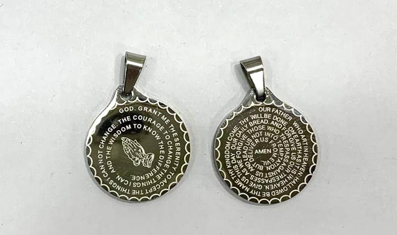 Fashion Letter Titanium Steel Plating Pendant Necklace 1 Piece