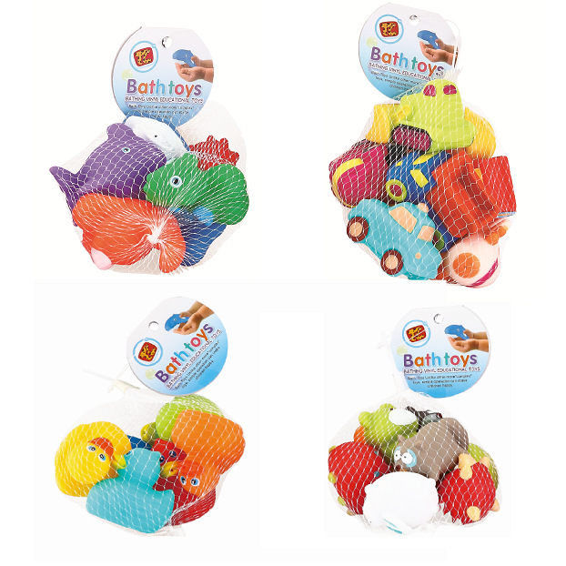 儿童浴室洗澡玩具搪胶软胶卡通动物喷水戏水玩具pvc小黄鸭捏捏叫
