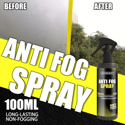 Ryekew Long-Lasting Anti-Fog Spray for Car Glass and Helmet, Windshield Anti-Fog Spray
