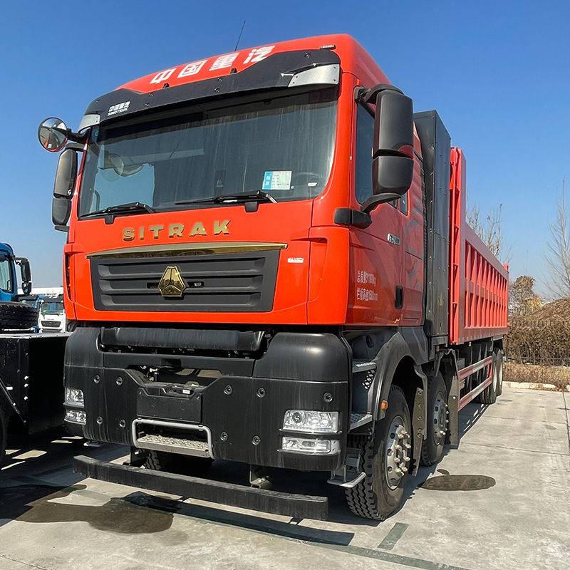 Factory-manufactured Sinotruk Shandeka dump truck, cross-border front-four-rear-eight mining engineering vehicle, 375 horsepower dock loading truck