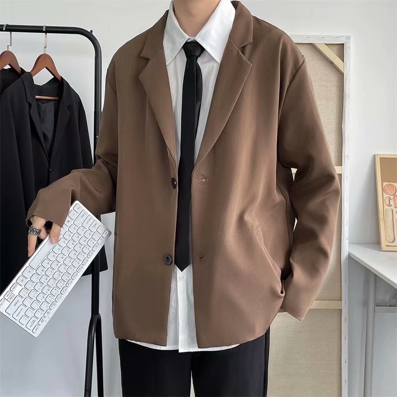 2021 primavera estilo coreano traje de moda para hombre marca de moda ins frito calle Internet celebridad casual chaqueta retro entrega de una pieza
