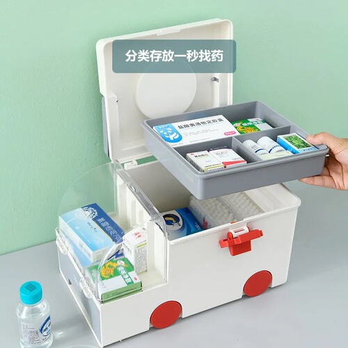 Household medicine box medicine storage box dormitory medical first aid box baby medicine medical care storage box medicine box