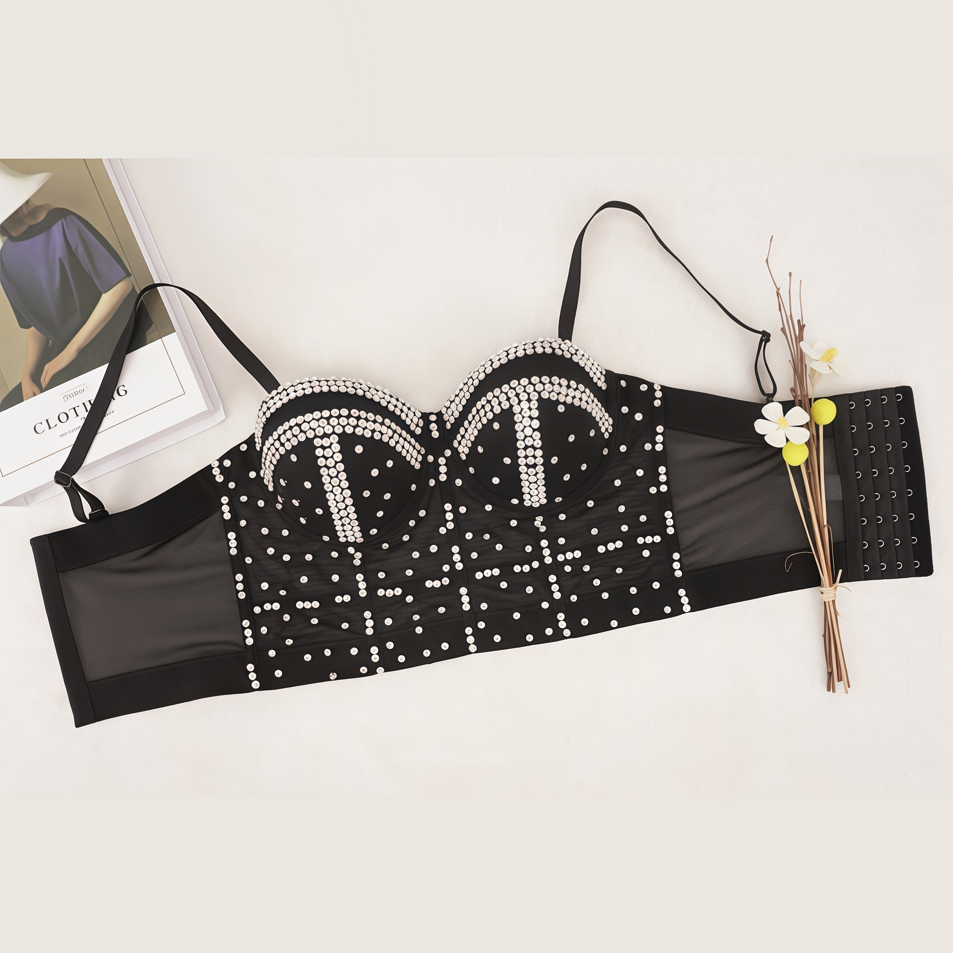 Fábrica auto-venta de moda clásica push up transpirable ajustable europeo y americano de gama alta correa de hombro sexy discoteca cuerpo de las mujeres que forma la ropa interior