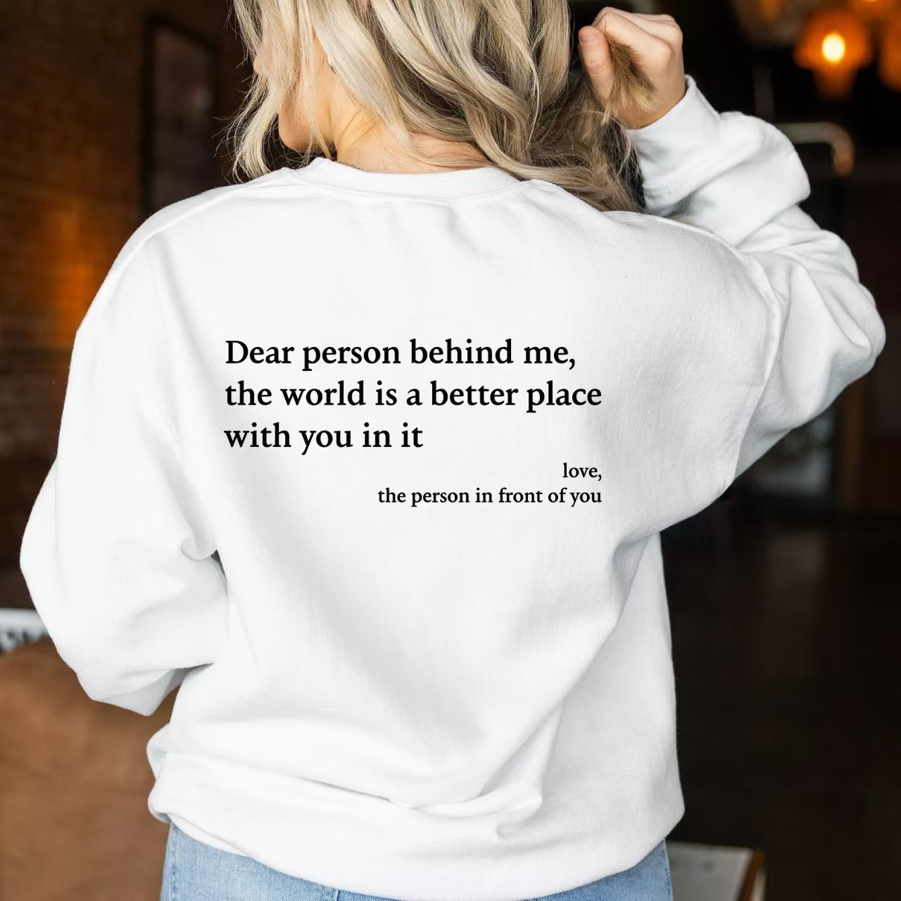 Cross-Border Women's Sweatshirt New Fashion Casual Back Collar Plus Velvet Round Neck Letter Printed Sweatshirt Women's Foreign Trade Top