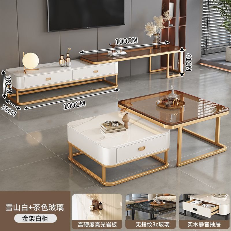 北欧岩板新款茶几客厅家用轻奢茶几小户型简约现代极简沙发小桌子|undefined
