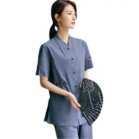 Дзен-костюм Чайный костюм Мужская одежда для медитации дзен Китайская рабочая одежда Костюм Тан Топ Техник массажа из Центра здоровья традиционной китайской медицины