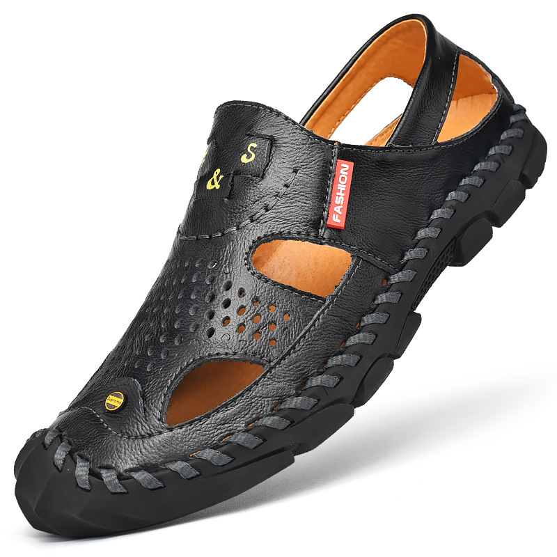 Sandals for Men with Closed Toe and Breathable Design, 2021 Summer New Casual Clogs, Men's Soft-Soled Perforated Shoes, Beach Shoes Sandals for Men with Closed Toe and Breathable Design, 2021 Summer New Casual Clogs, Men's Soft-Soled Perforated Shoes, Beach Shoes