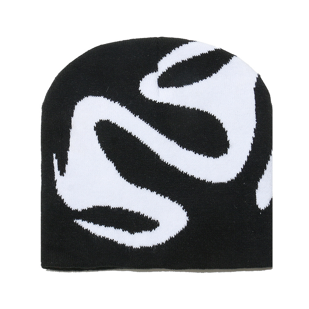 Jacquard ice cap - black corner graphic