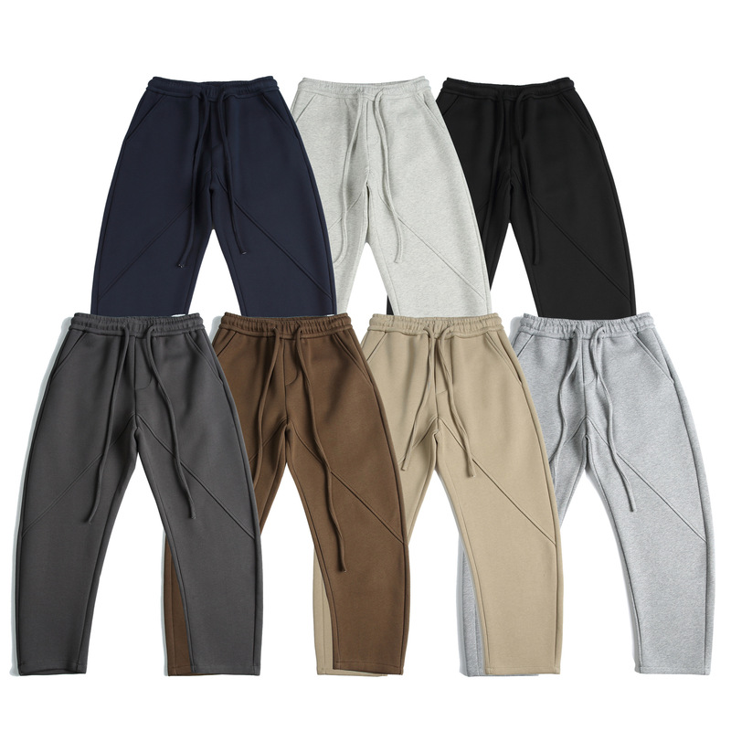 500g Heavyweight American Retro Cleanfit Three-Dimensional Cut Sports Sweatpants Unisex Loose Casual Curved Pants Trendy 500g Heavyweight American Retro Cleanfit Three-Dimensional Cut Sports Sweatpants Unisex Loose Casual Curved Pants Trendy