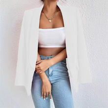 2024红色新款小西装通勤春秋外套上衣女百搭批发时尚个性货源足