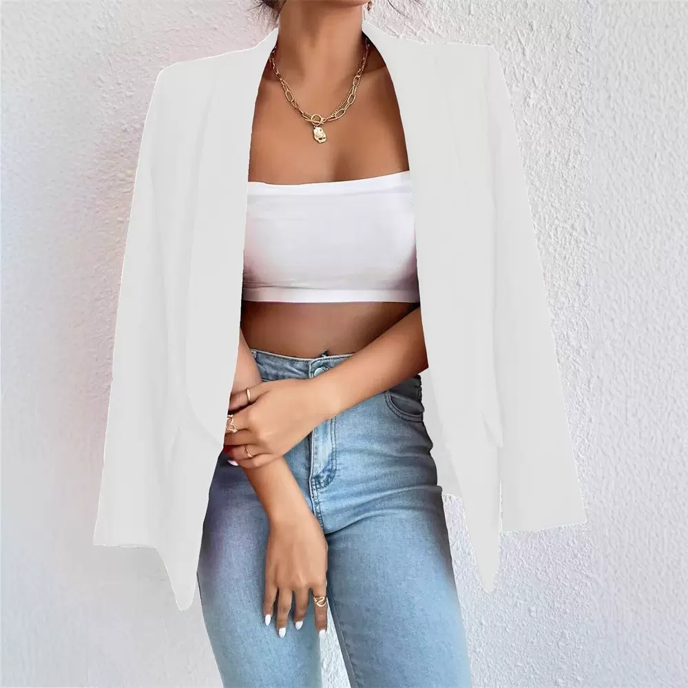 2024红色新款小西装通勤春秋外套上衣女百搭批发时尚个性货源足