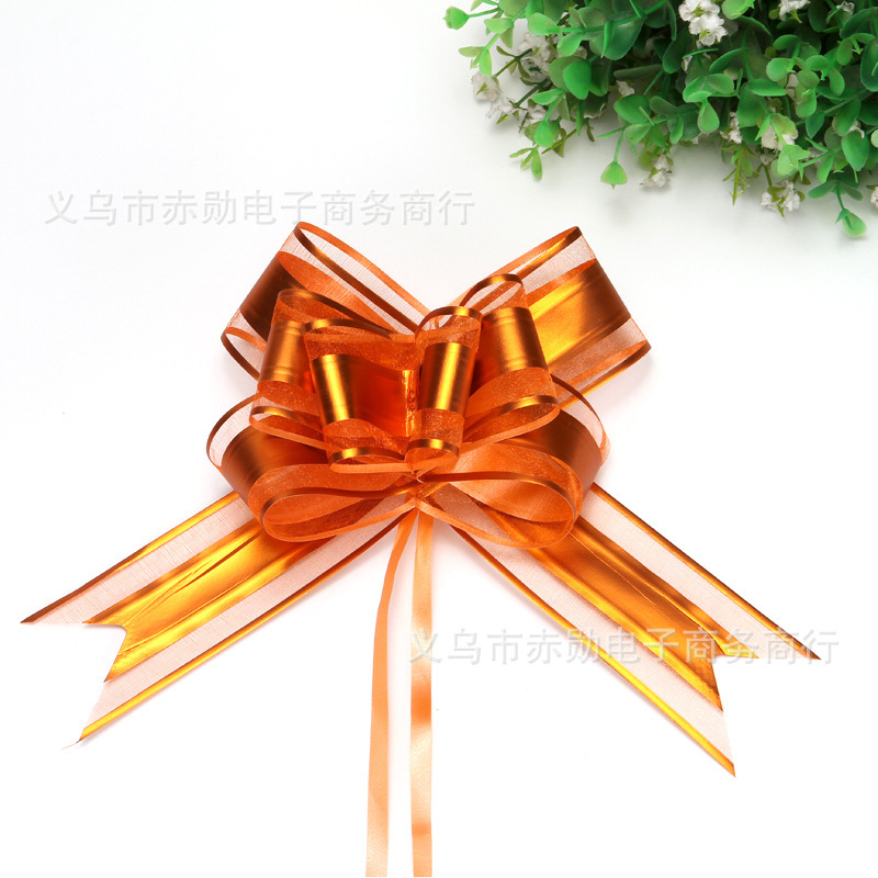 Flores de organza mate n.º 50 atadas a mano, decoración para bodas, suministros para tiendas de textiles para el hogar, adornos florales, cintas de colores metálicos.