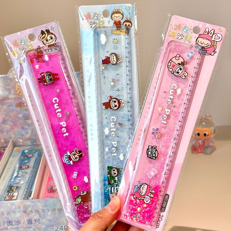 [定規コレクション] かわいい漫画 LABUBU シリーズ プラスチック定規卸売学生文具|undefined