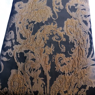 新丝绫绉感面料 油画风缎面肌理腰果花色织提花面料  工厂现做