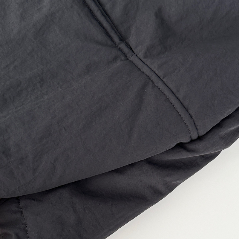 Korean Order Designer Hooded Contrast Plaid Cotton Straight-Leg Off-Shoulder Flesh-Covering Short Warm Jacket 25 Winter