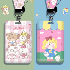 Student campus card holder with lanyard, neckband, nucleic acid code, ID card holder, bus card holder, work permit, meal card wholesale