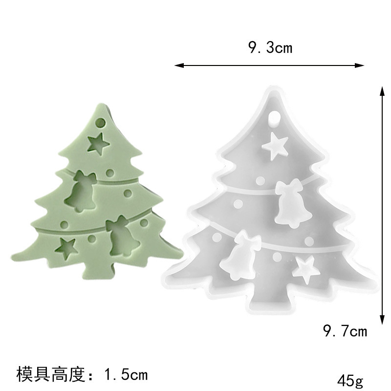 クリスマスの鈴クリスマスツリーのヘラジカのゴムのゴムの金型、柔らかい陶器の粘土の石膏の自動車の置物の形の工具|undefined