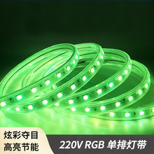 高压LED灯带220V高压rgb七彩5050户外防水家用客厅吊顶工程亮化