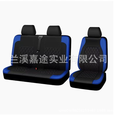 All Seasons, Cross-Border Foreign Trade Hot – Universal seat cover - blue-5-piece-set-3-seat-covers-truck-size