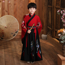 汉服男童2024新款秋冬高端儿童国学少爷古装演出服唐装演出服批发