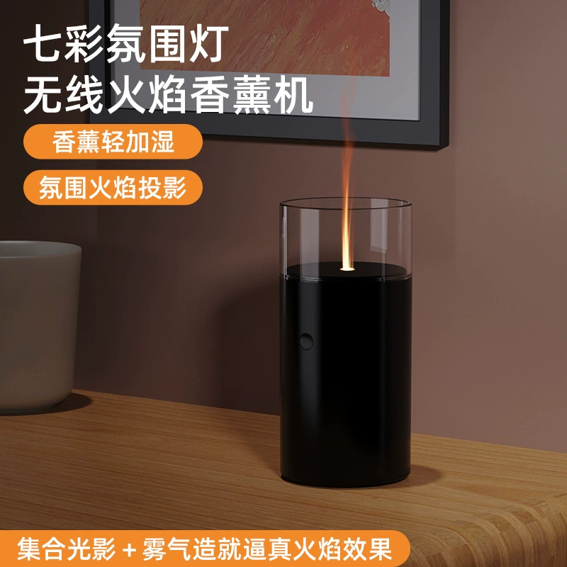 Новая машина для ароматерапии при свечах красочный пламя Автомобильный увлажнитель портативный Перезаряжаемый Домашний Настольный диффузор эфирного масла