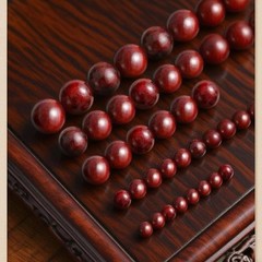 正宗印度小叶紫檀散珠鸡血红老料佛珠檀香木单颗散珠diy手串配饰