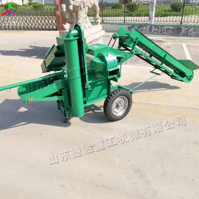 Trilladora de maíz de alimentación automática, equipo de trilla de cinta transportadora agrícola, trilladora diésel de 15 caballos de fuerza