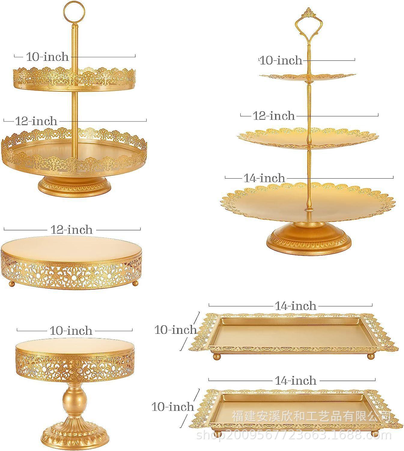 Estilo europeo creativo oro hueco soporte de la torta accesorios de la boda decoración de la Mesa de postre tienda de postres pastel de postre combinación