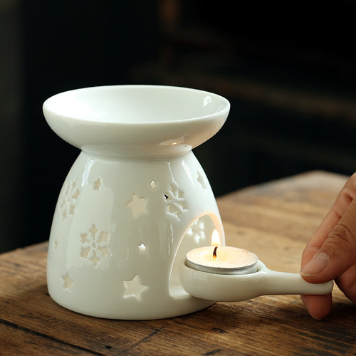 Nordic Style Exquisite Ceramic Incense Burner for Home and Office, Aromatherapy Censer with Sandalwood and Agarwood, Creative Incense Burner, Home Fragrance Decor