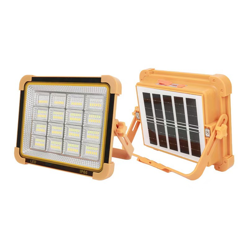 Lugar transfronterizo Iluminación LED exterior Lámpara recargable para acampar portátil solar luz fuerte fábrica de reflectores de emergencia